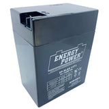 Energy Power 6V, 14AH SLA AGM Battery - T3 Push-on Terminals (.250" Pos & .187" Neg)