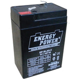 Energy Power 6V, 5AH SLA AGM Battery - T1 Push-on Terminals (.187")