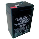 Energy Power 6V, 5AH SLA AGM Battery - T2 Push-on Terminals (.250")