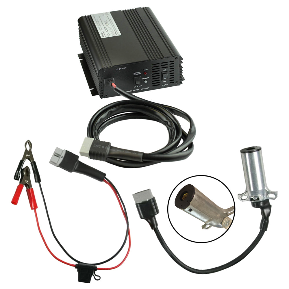 JAC2512-PC - Schauer 12V, 25A Aircraft Power Supply & Fully Automatic Battery Charger with Piper Plug and Battery Clips