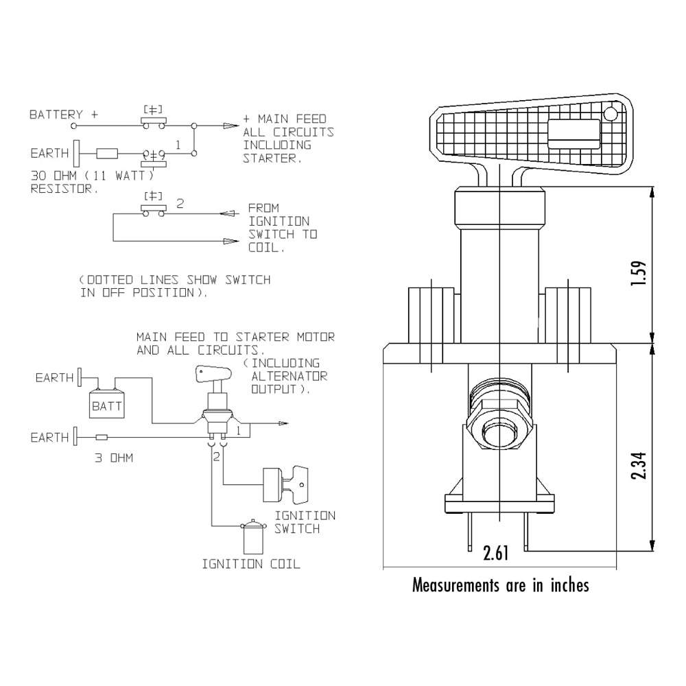 20319-7 - Battery Doctor® Battery & Alternator Water-Resistant Master Switch