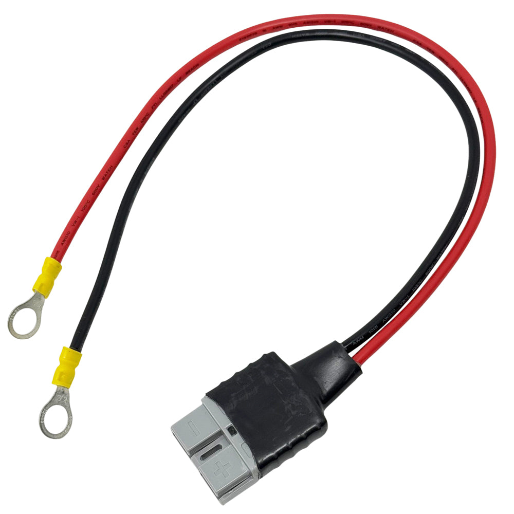 206000066 - Schauer Industrial Charger Adapter - SB50 Gray to 3/8" Ring Terminals