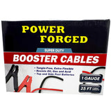 Super Duty Booster Cables, 25 ft - 1ga - 500A Clamps