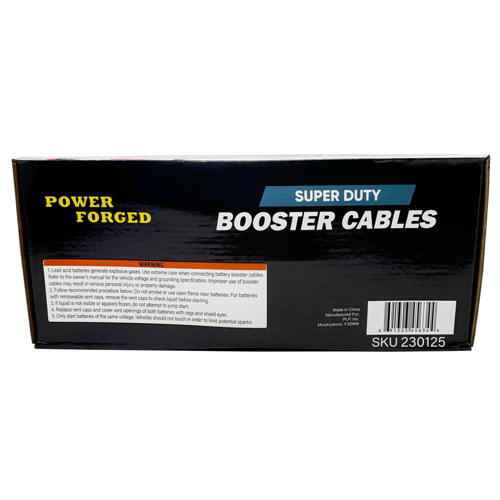 Super Duty Booster Cables, 25 ft - 1ga - 500A Clamps