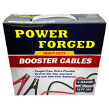 Heavy Duty Booster Cables, 12 ft - 4ga - 400A Clamp