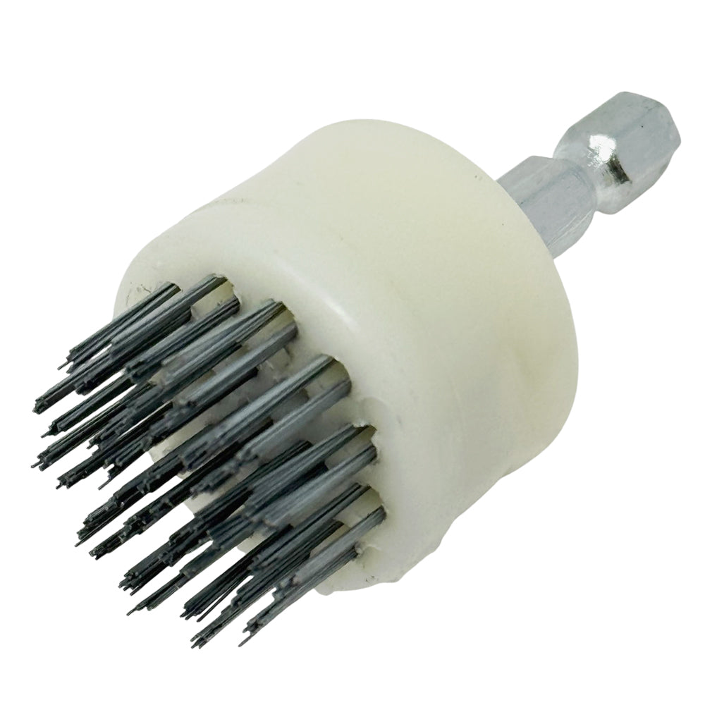 509SSHQD - Power Solid Utility Brush with Quick-Disconnect Hex Stem - Use with Quick-Disconnect Driver or Power Drill