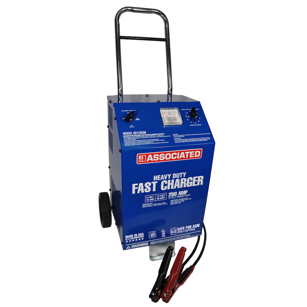 Associated 6012AGM Heavy Duty Wheel Charger, AGM Safe - 6/12V, 70/60A