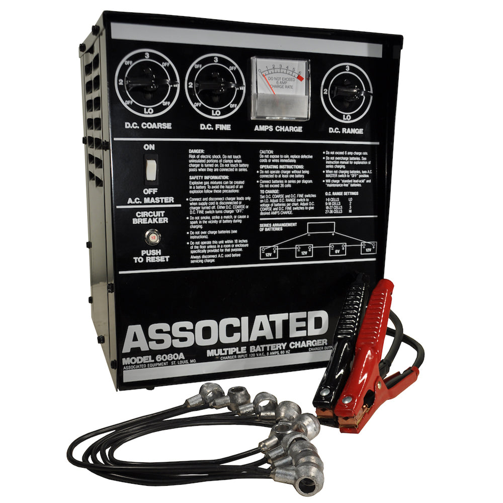 Associated 6080A Series Charger, 1-36 Cells, 6A, 120VAC