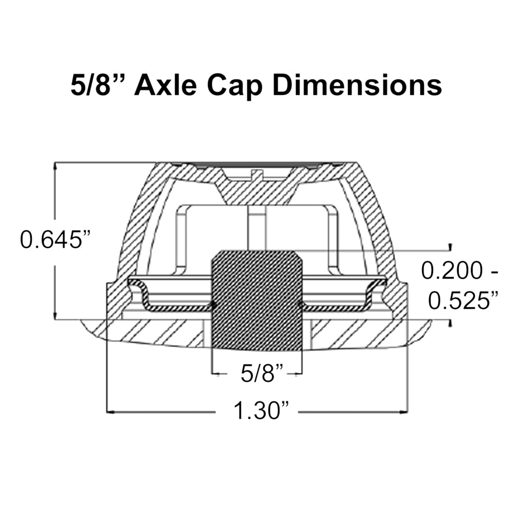 609083 - Axle Cap Nut, Push-On 5/8" Decorative Black Plastic Pal Nut