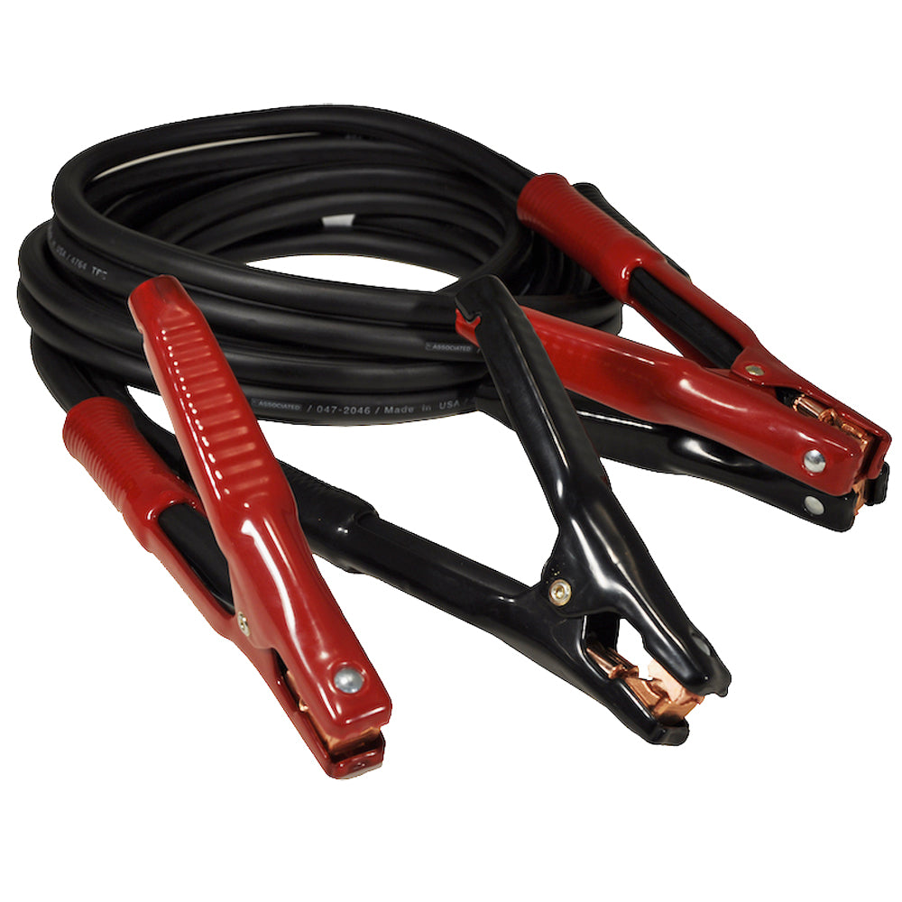 Associated 6162 Booster Cables, 15', 1/0 AWG, 800A Flexi-Spring Clamps