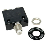 6705 Series - Push-to-Reset Circuit Breaker, 3A, 5A, 10A, 12A, 15A, 20A, 25A, 30A Ratings, .250 Push-On Terminals, 7/16 Mount Hole