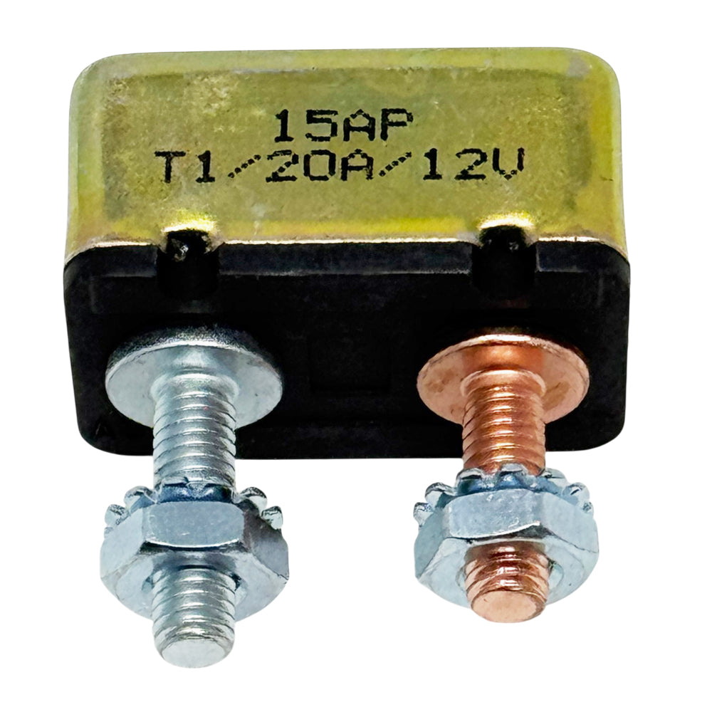 6723 Series - DC Circuit Breaker, 12V Auto-Reset, 10A, 15A, 20A, 30A, 40A, 50A Ratings, #10-32 Studs