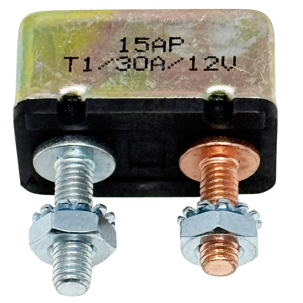 6723 Series - DC Circuit Breaker, 12V Auto-Reset, 10A, 15A, 20A, 30A, 40A, 50A Ratings, #10-32 Studs