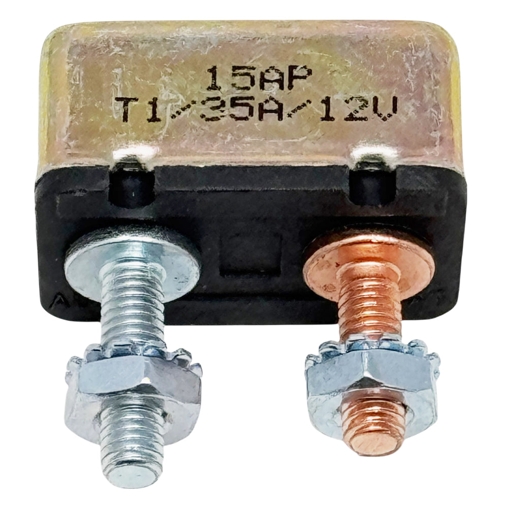 6723 Series - DC Circuit Breaker, 12V Auto-Reset, 10A, 15A, 20A, 30A, 40A, 50A Ratings, #10-32 Studs