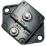 676307 - 70 Amp Waterproof Panel Mount Circuit Breaker, 32V DC Auto-Reset, 1/4-28 Studs