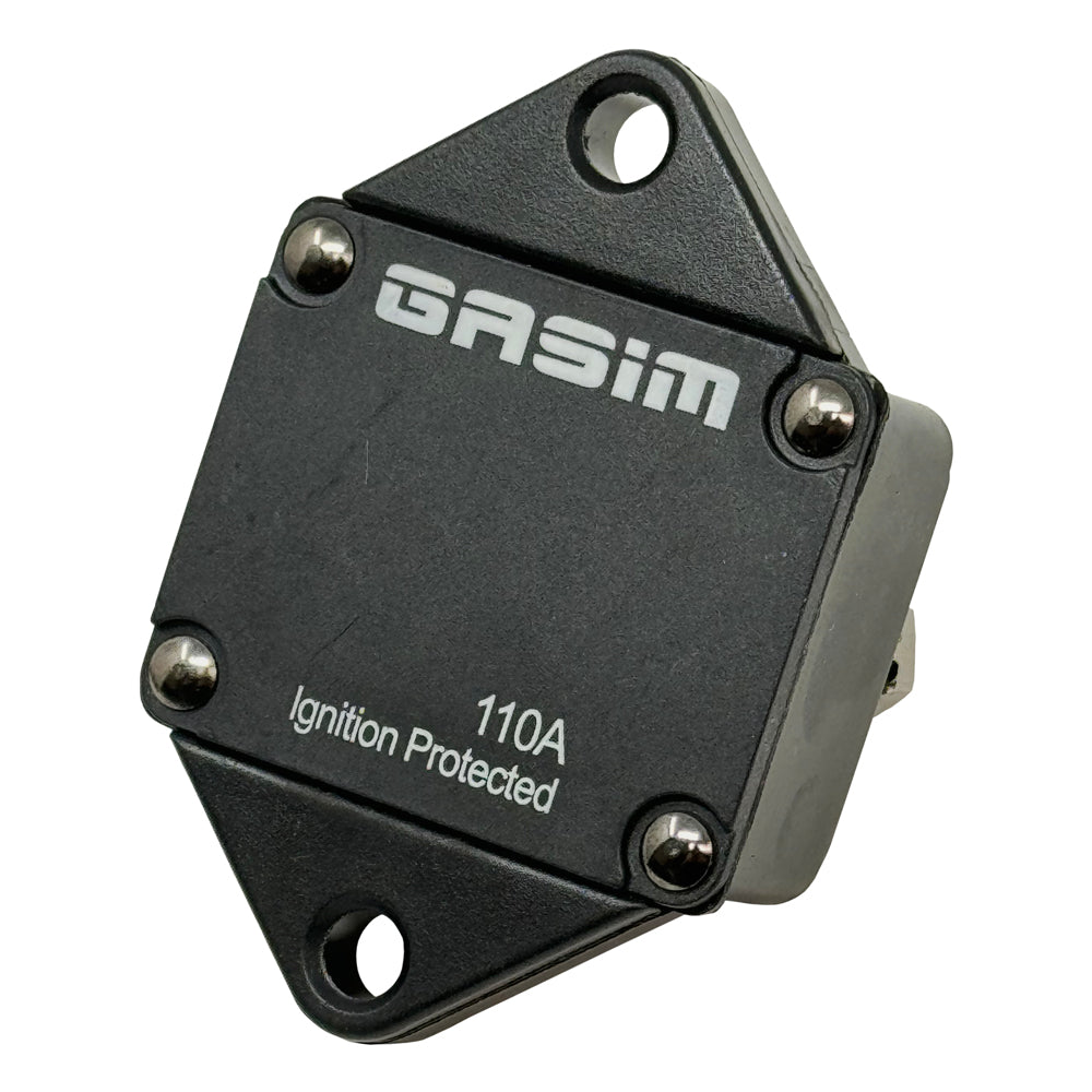 676311 - 110 Amp Waterproof Panel Mount Circuit Breaker, 32V DC Auto-Reset, 1/4-28 Studs