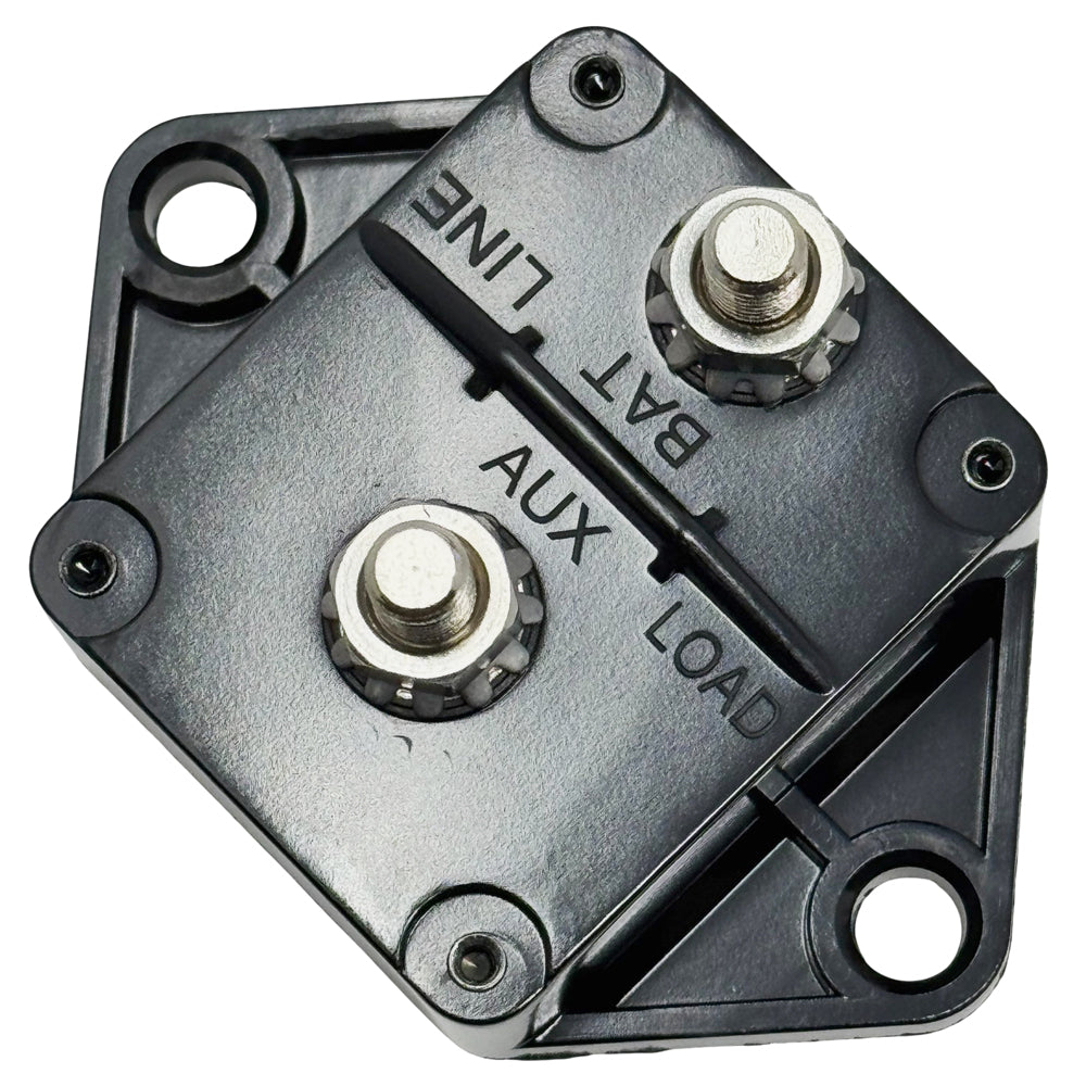676315 - 150 Amp Waterproof Panel Mount Circuit Breaker, 32V DC Auto-Reset, 1/4-28 Studs