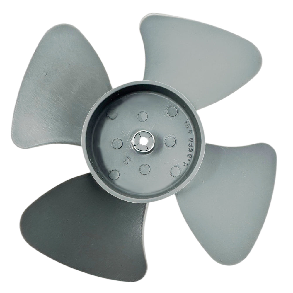 696011 - Plastic Fan Blade, Gray, 4 Blades, 5.5", CCW, 3/16" Shaft, Press-Fit - Fits 696019, 696021