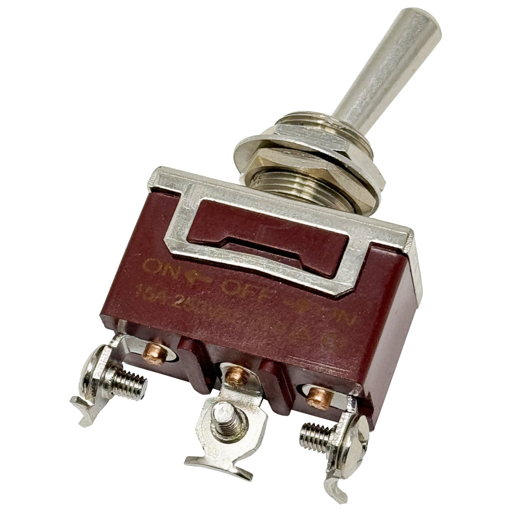 696308 - Heavy Duty ON-OFF-ON Toggle Switch, SPDT, 3 Screw Terminal, 30A/12VDC, 20A/125VAC, 15A/250VAC