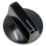 696554 - Knob, 1.5" Diameter Skirted for Switches with Flatted 1/4" D-Shaft - Push-On