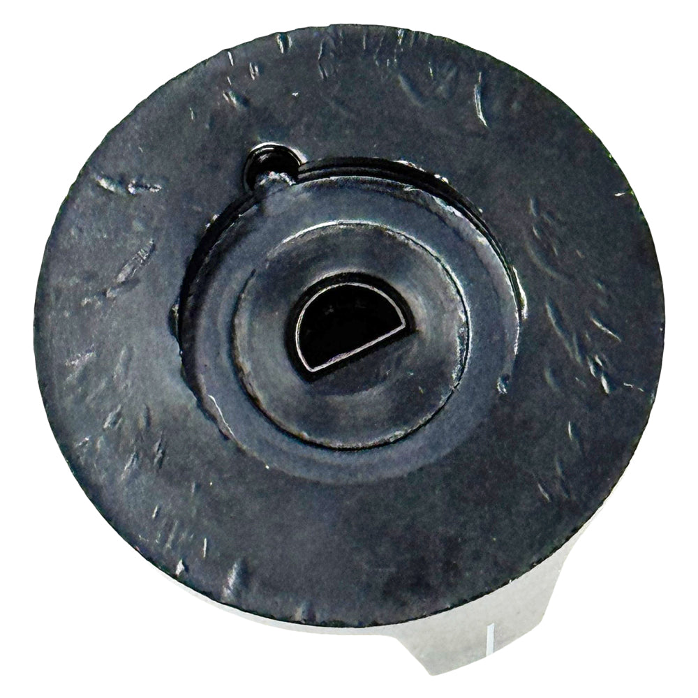 696554 - Knob, 1.5" Diameter Skirted for Switches with Flatted 1/4" D-Shaft - Push-On
