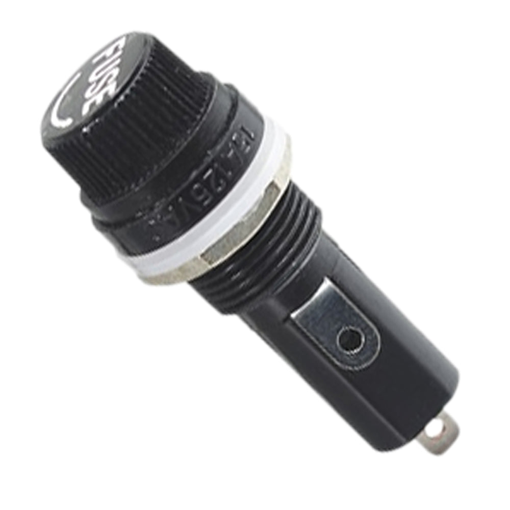 696580 - Panel Mount AGC Fuse Holder with Screw Cap and .187 Push-On or Solder Terminal
