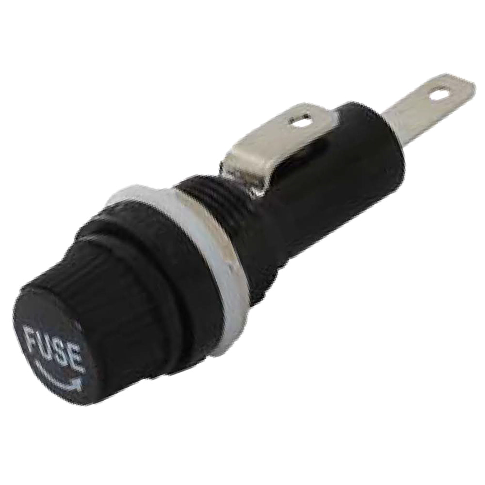 696581 - Water-Resistant Panel Mount AGC Fuse Holder with Screw Cap - .250 Push-On Terminals