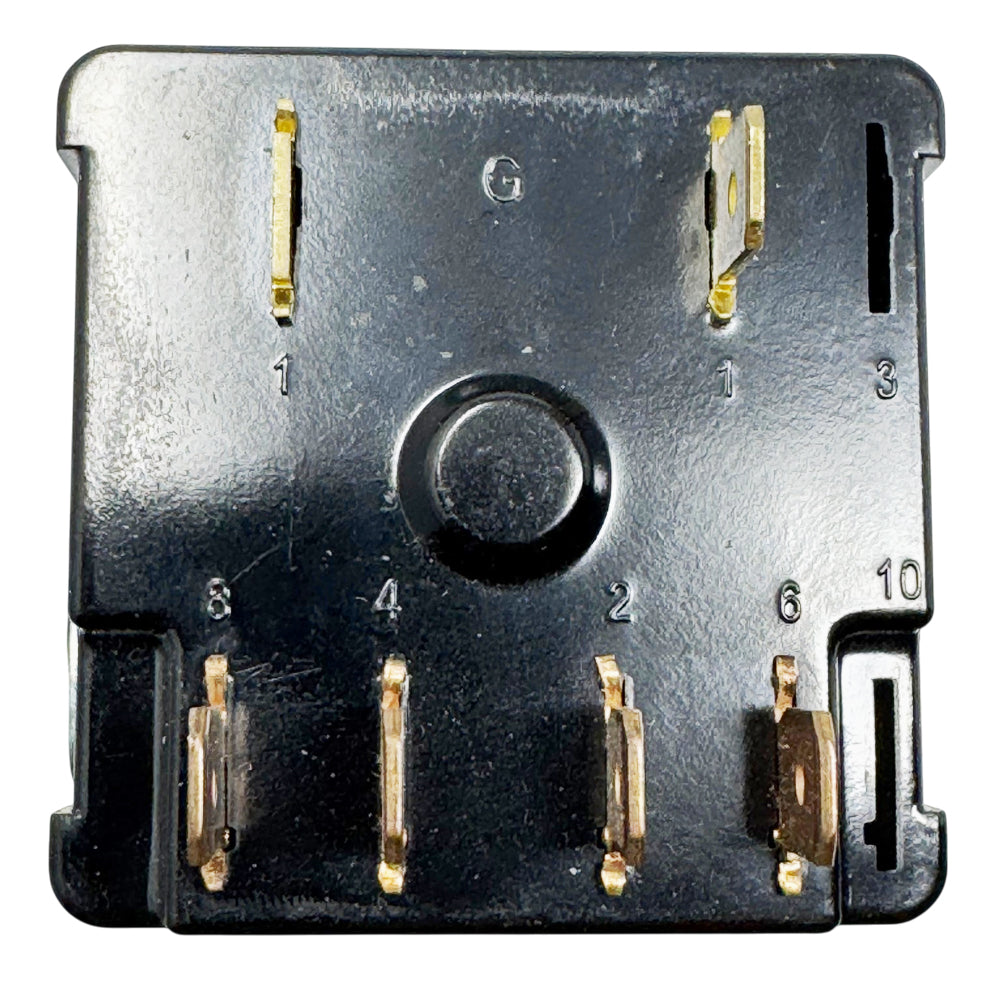 697012 - Power Forged Battery Charger Switch Kit - 5 Position Replacement Switch with Panel Nut Mount fits Various Battery Chargers