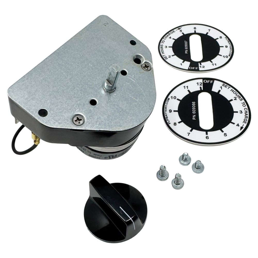697213 - Timer Kit - 12 HR EZGO CCW Electromechanical Timer with Automatic Shutoff - Replaces 697125, 11562G1 and others