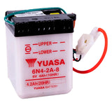6N4-2A-8 Conv 6V MC Battery, Dry Charged, 4 AH, M2648A