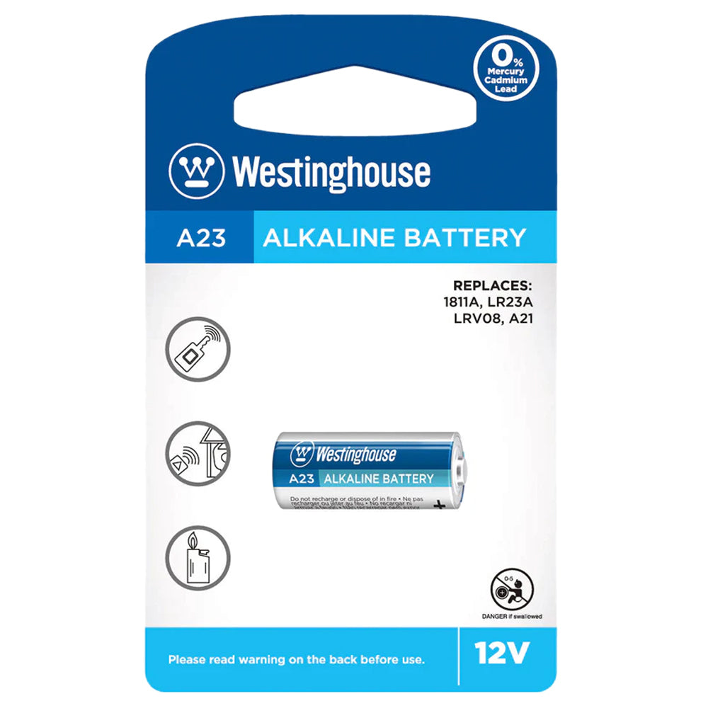 Westinghouse® A23 12V Alkaline Battery - Card of 1 — PLP Battery