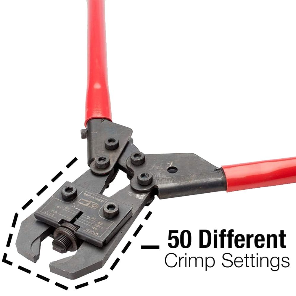 B795 - Heavy-Duty Adjustable Long-Handle Crimpers - 6ga to 4/0