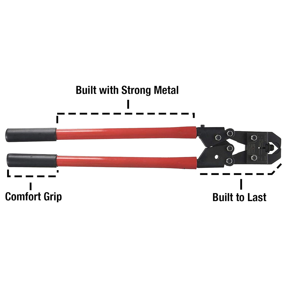 B795 - Heavy-Duty Adjustable Long-Handle Crimpers - 6ga to 4/0
