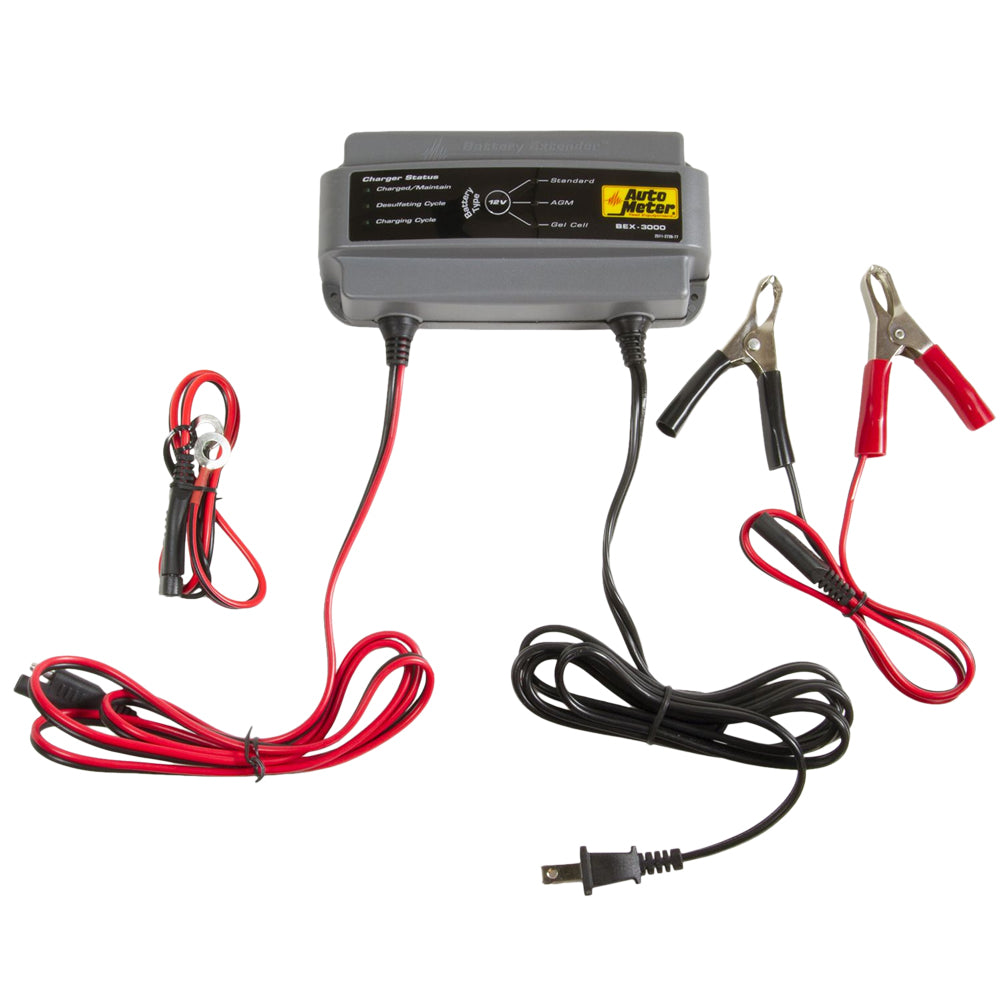 AutoMeter BEX-3000 Battery Extender - 12V/3A Charger/Maintainer