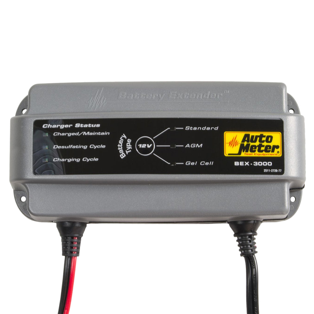 AutoMeter BEX-3000 Battery Extender - 12V/3A Charger/Maintainer