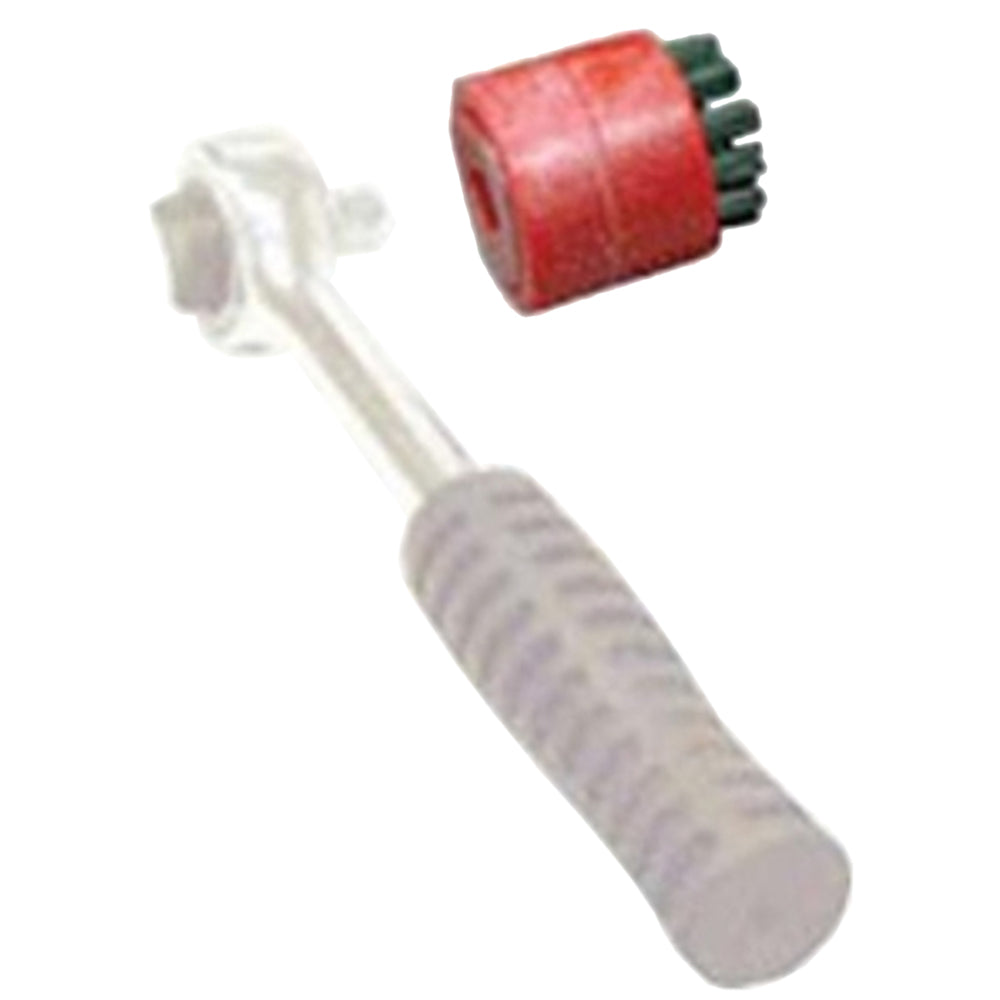 BK516 - Side Terminal Cleaner Brush, 1/4" Recessed Square Drive (Red)