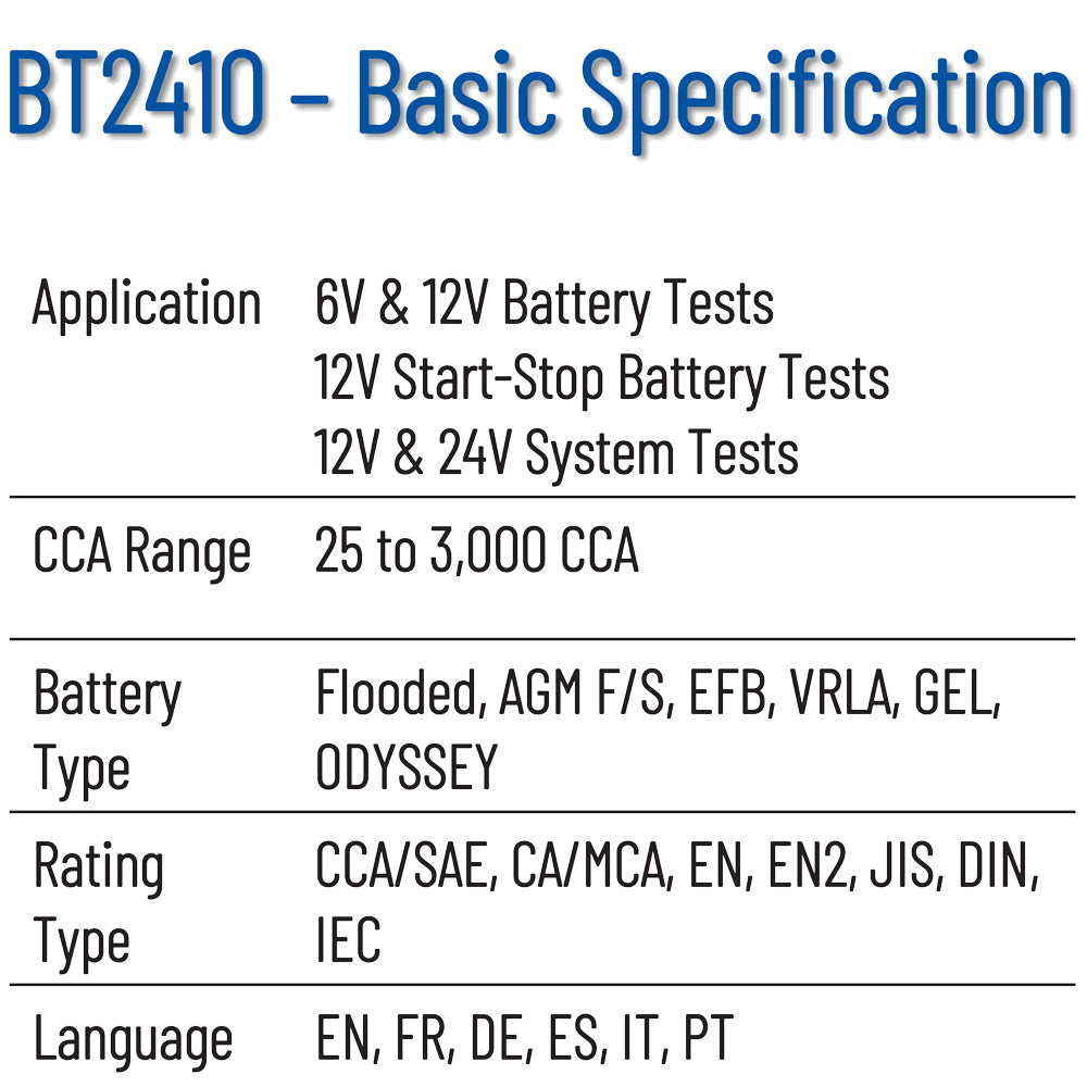 DHC BT2410 - Professional Battery & Electrical System Tester w/ Printer