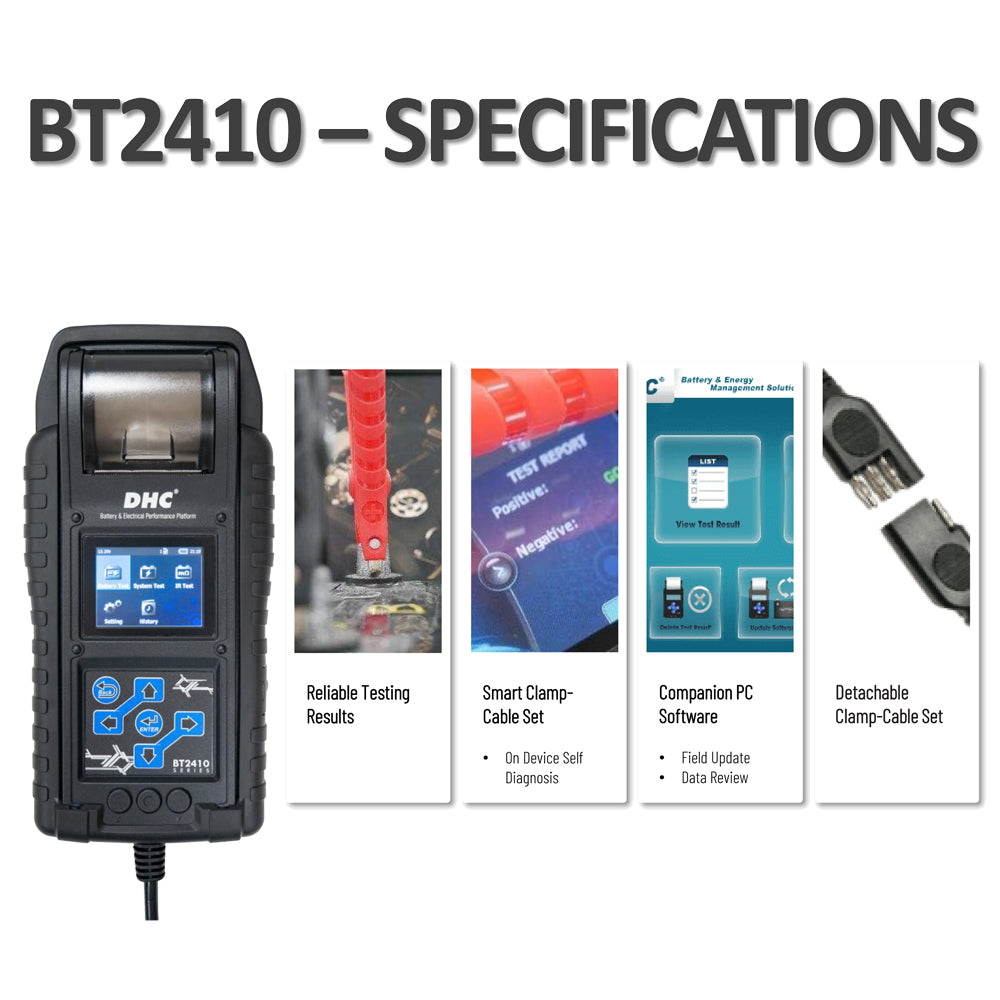 DHC BT2410 - Professional Battery & Electrical System Tester w/ Printer
