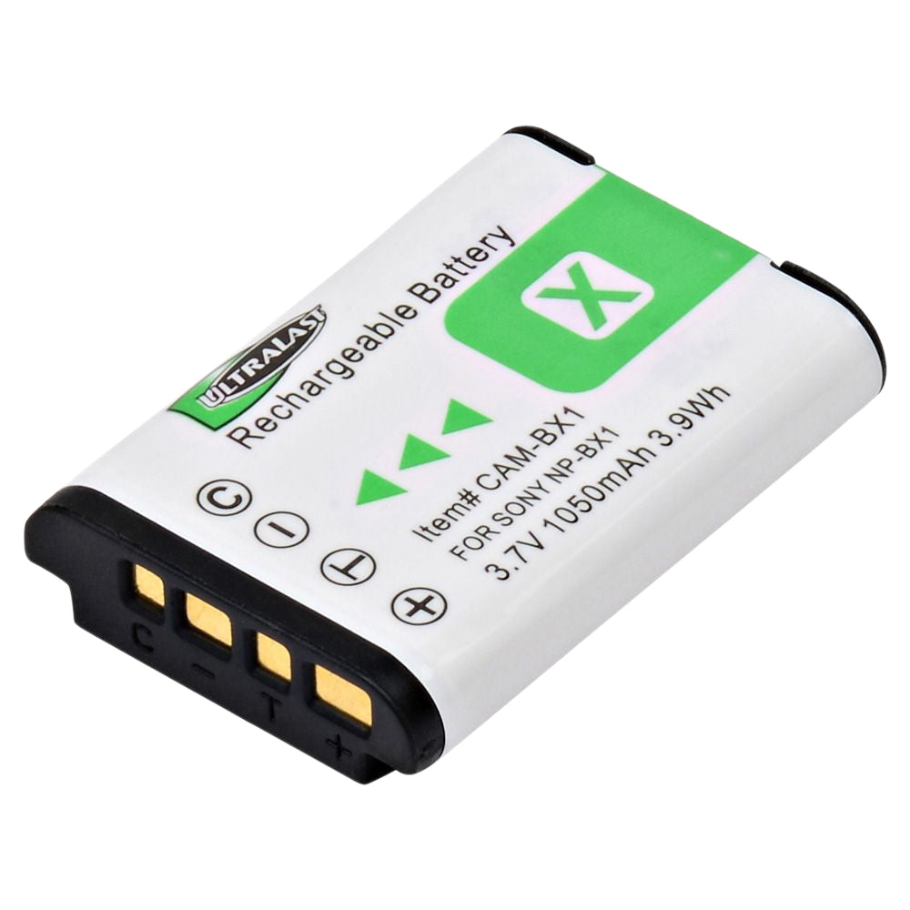 CAM-BX1 - UltraLast Digital Camera Battery - Replacement for Sony NP-BX1, 3.7V, 1050mAh Li-Po