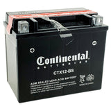 Continental CTX12-BS 12V AGM MC Battery, Dry Charged w/Acid Pack 10 AH, 180 CCA