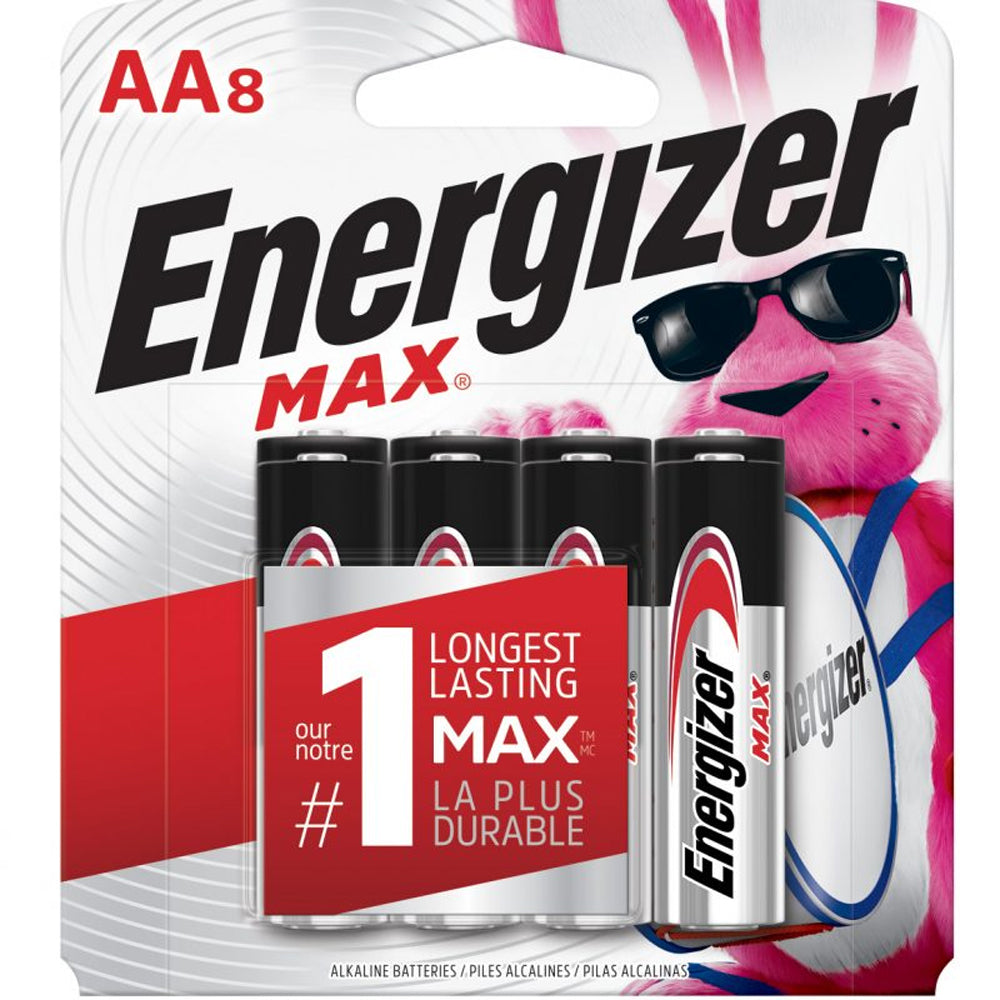 Energizer Max Batteries, Alkaline, AA - 4 batteries