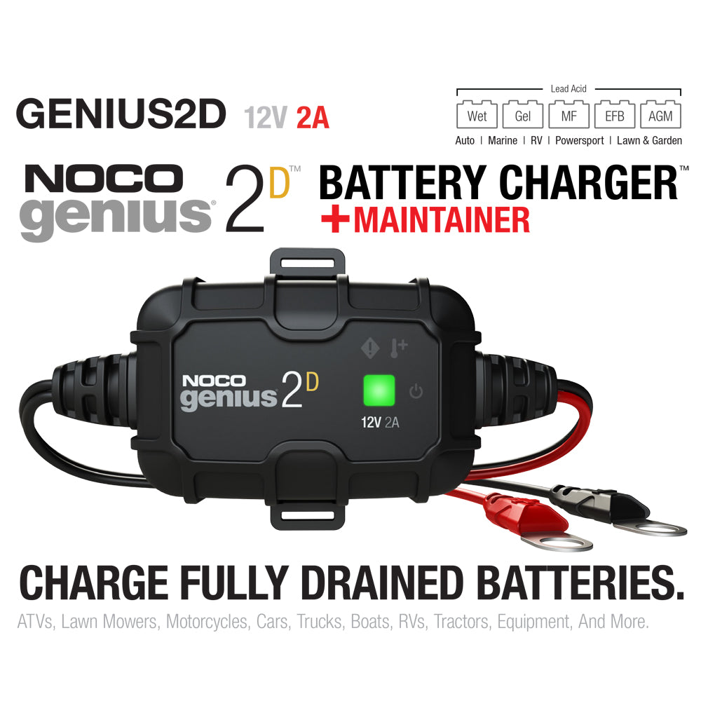 NOCO GENIUS2D 2 Amp Direct-Mount Battery Charger and Maintainer