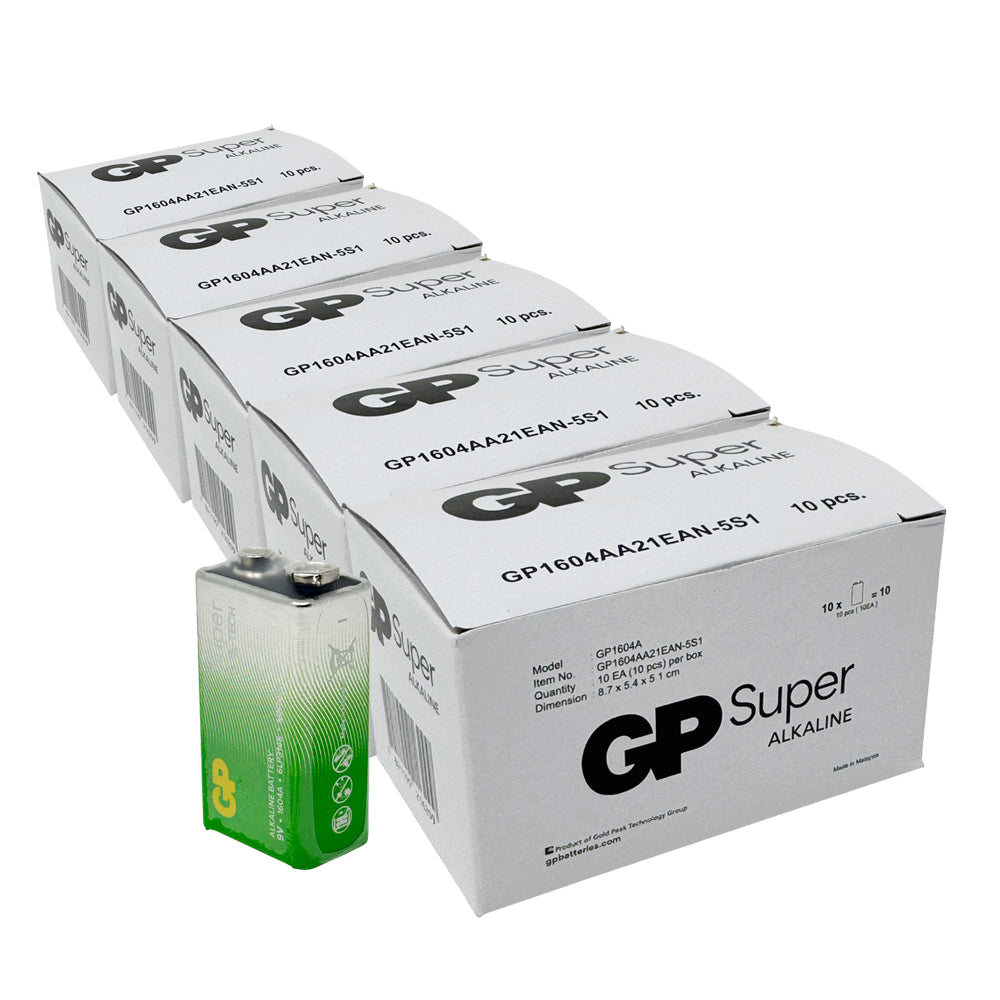 GP-9VS - GP Super 9V Alkaline Batteries