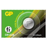 GP-CR1220 - GP 1220 Lithium Coin Cell, 3V