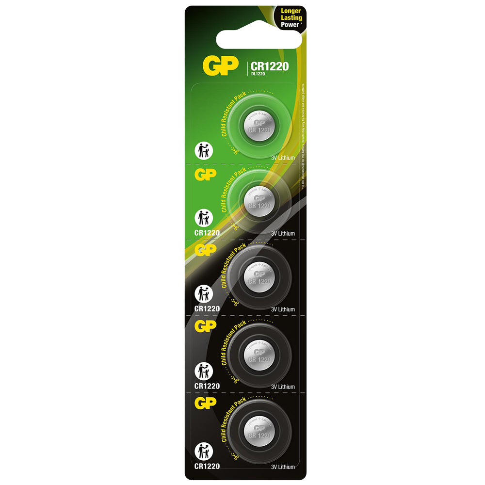 GP-CR1220 - GP 1220 Lithium Coin Cell, 3V