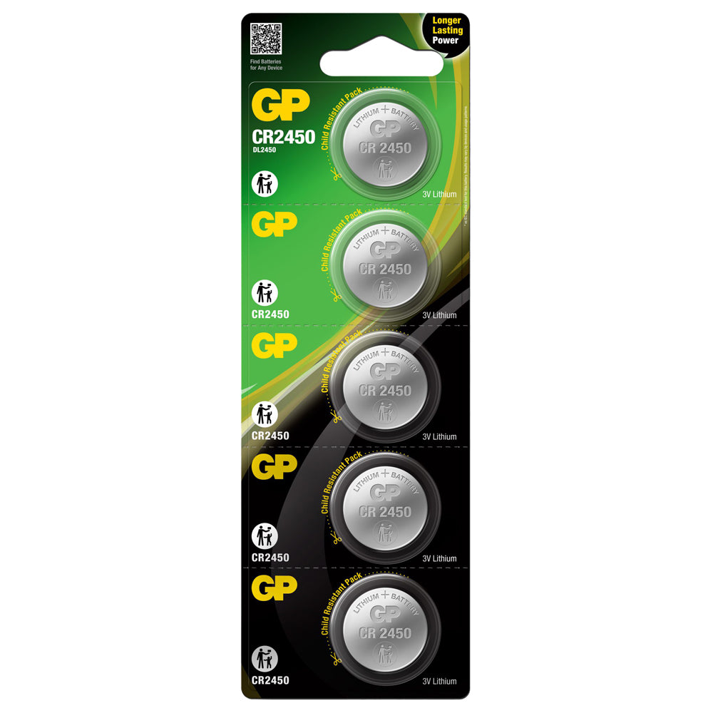 GP-CR2450 - GP 2450 Lithium Coin Cell, 3V