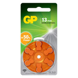 GP-13HA-6 - GP Size 13 Orange Tab Hearing Aid Batteries - card of 6