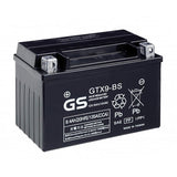 GS Battery GTX9-BS 12V AGM MC Battery, Dry Charged w/Acid Pack 8 AH, 135 CCA, GSTM329BS