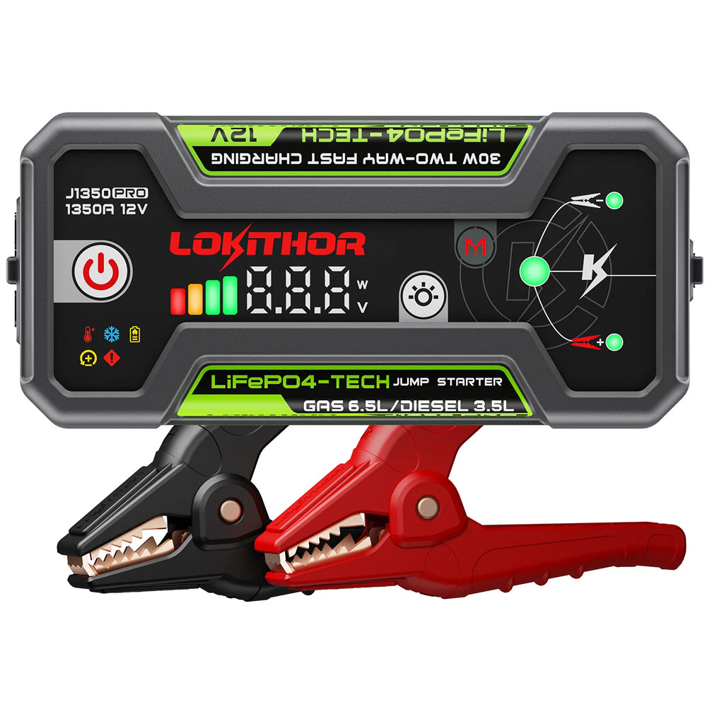 Lokithor J1350PRO - 12V, 1350A LiFePO4 Jump Starter with ConnectMax Technology