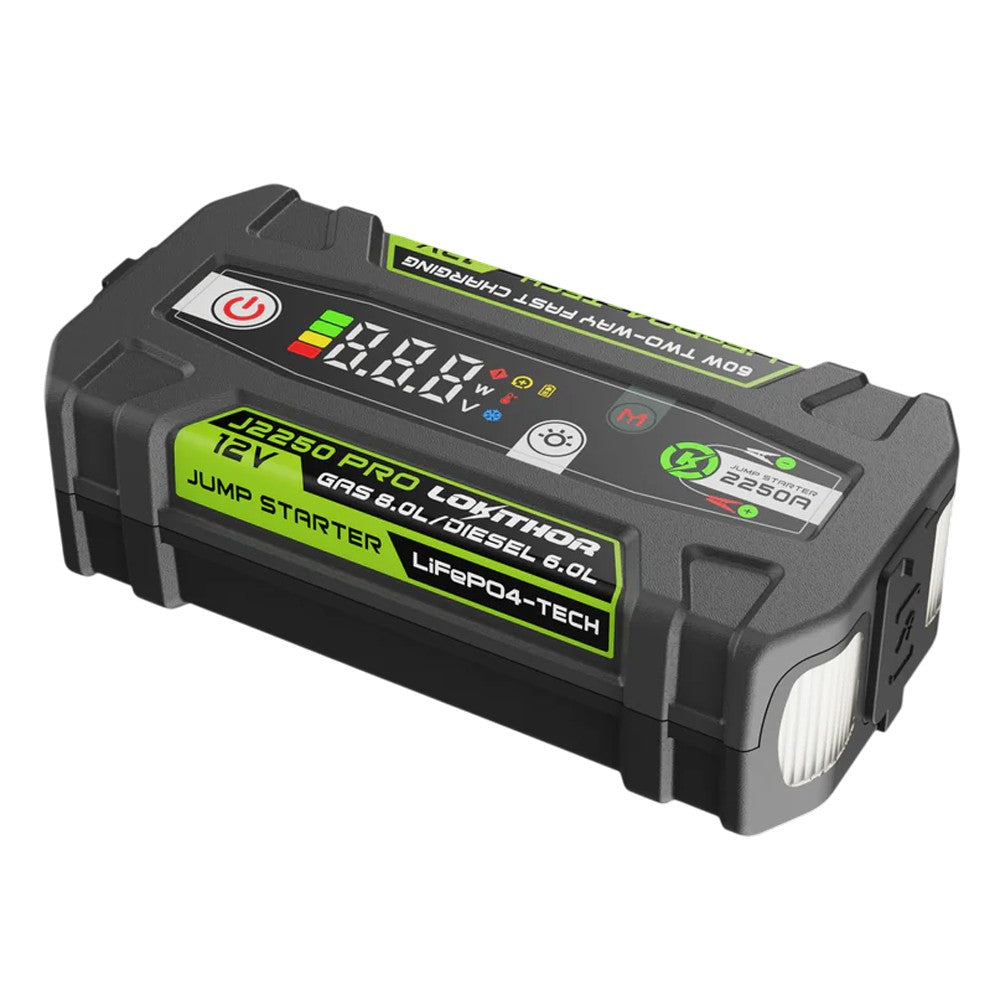 Lokithor J2250PRO - 12V, 2250A LiFePO4 Jump Starter with ConnectMax Technology